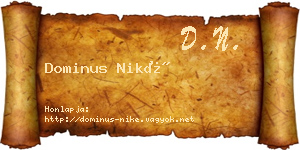 Dominus Niké névjegykártya